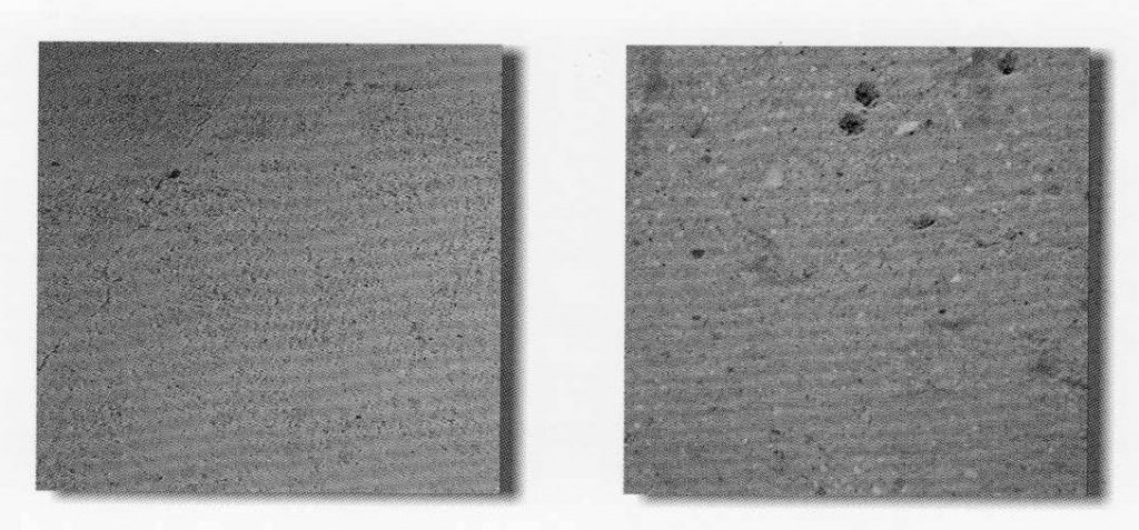 Поверхность бетона до и после обработки