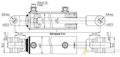 Гидроцилиндр МС75/30х80-3(4).44(395)