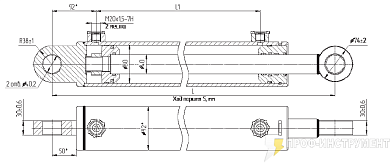 Гидроцилиндр МC80/40х320-3(4).22(620)