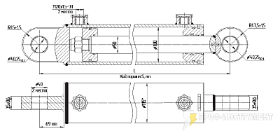 Гидроцилиндр МС100/50х630-3(4).22(930)