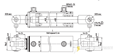 Гидроцилиндр МС80/40х320-3(4).44(635)